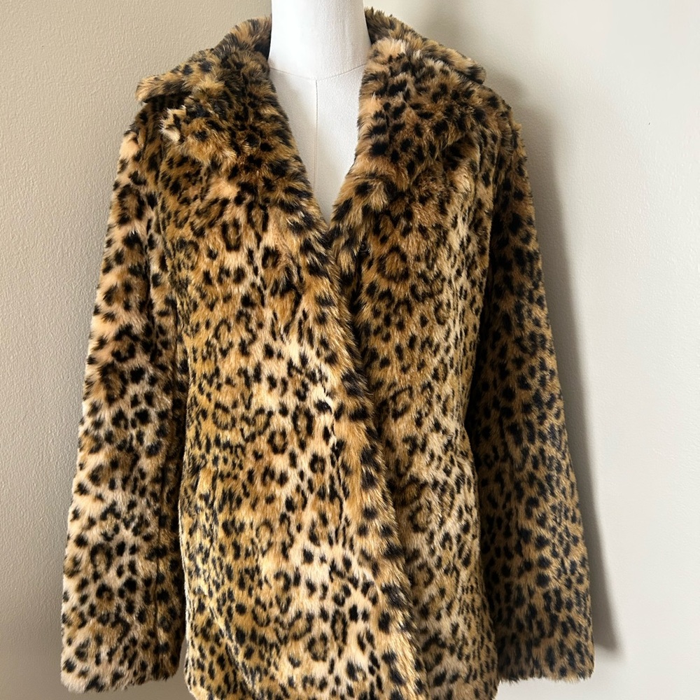 a new day Leopard Print Teddy Jacket
